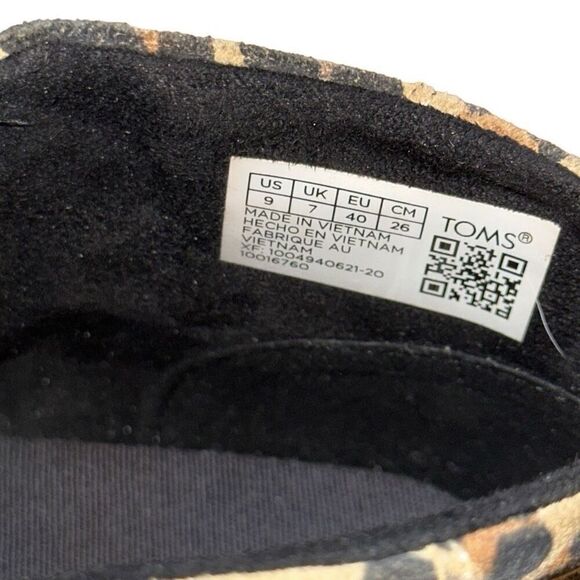 TOMS Women's Bryce Sneaker leopard print high top size 9 slip on shoe - Picture 9 of 10